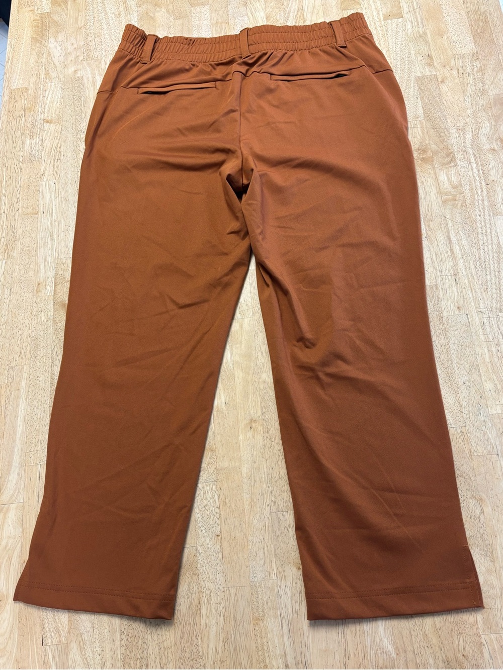 Land’s End Flex Performance Stretch Cropped Pants in Rust Copper Brown - Picture 8 of 8